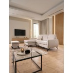 Γωνιακός Καναπές Sorelia-Αριστερή-Λευκό 230x87x87