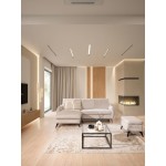 Γωνιακός Καναπές Sorelia-Αριστερή-Λευκό 230x87x87