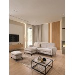 Γωνιακός Καναπές Sorelia-Αριστερή-Λευκό 230x87x87