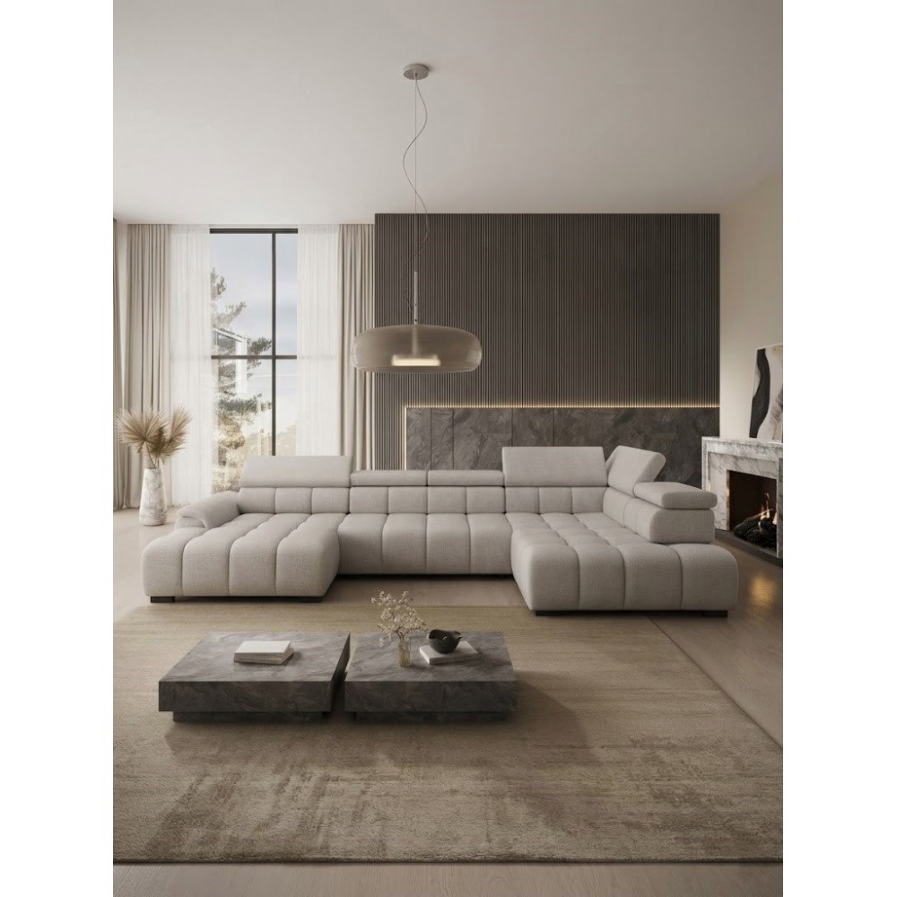 Γωνιακός Καναπές Alisia XL-Δεξιά 393x168x97
