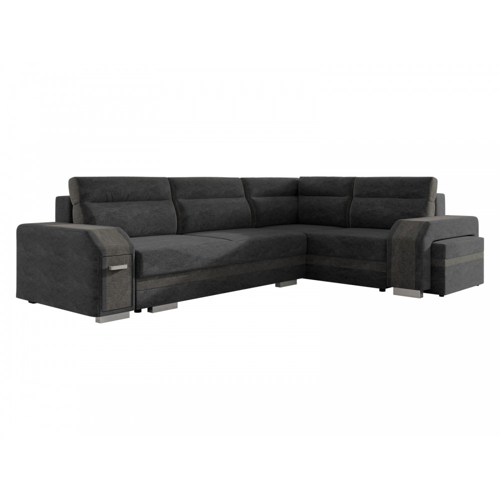 Γωνιακός Καναπές Assan-Μαύρο-Δεξιά 305x205x90