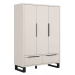 Ντουλάπα Halle τρίφυλλη-Γκρεζ 145x60x210