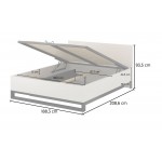 Κρεβάτι Halle-Γκρεζ-180 x 200 188x209x94