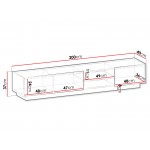 Έπιπλο Τηλεόρασης Mirtu 200 200x40x37