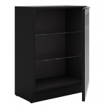 Επιδαπέδια βιτρίνα Universal 60 DW 1F BB-Μαύρο 60x34.8x82
