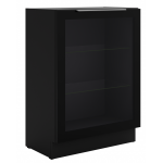 Επιδαπέδια βιτρίνα Universal 60 DW 1F BB-Μαύρο 60x34.8x82