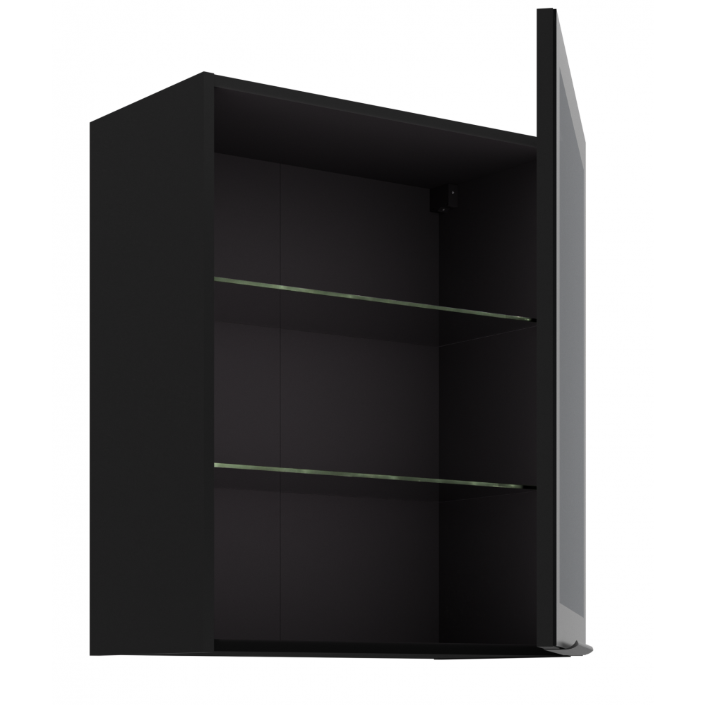 Κρεμαστή βιτρίνα Universal 60 GS 72 1F-Μαύρο 60x31x71.5