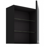 Κρεμαστή βιτρίνα Universal 60 GS 72 1F-Μαύρο 60x31x71.5