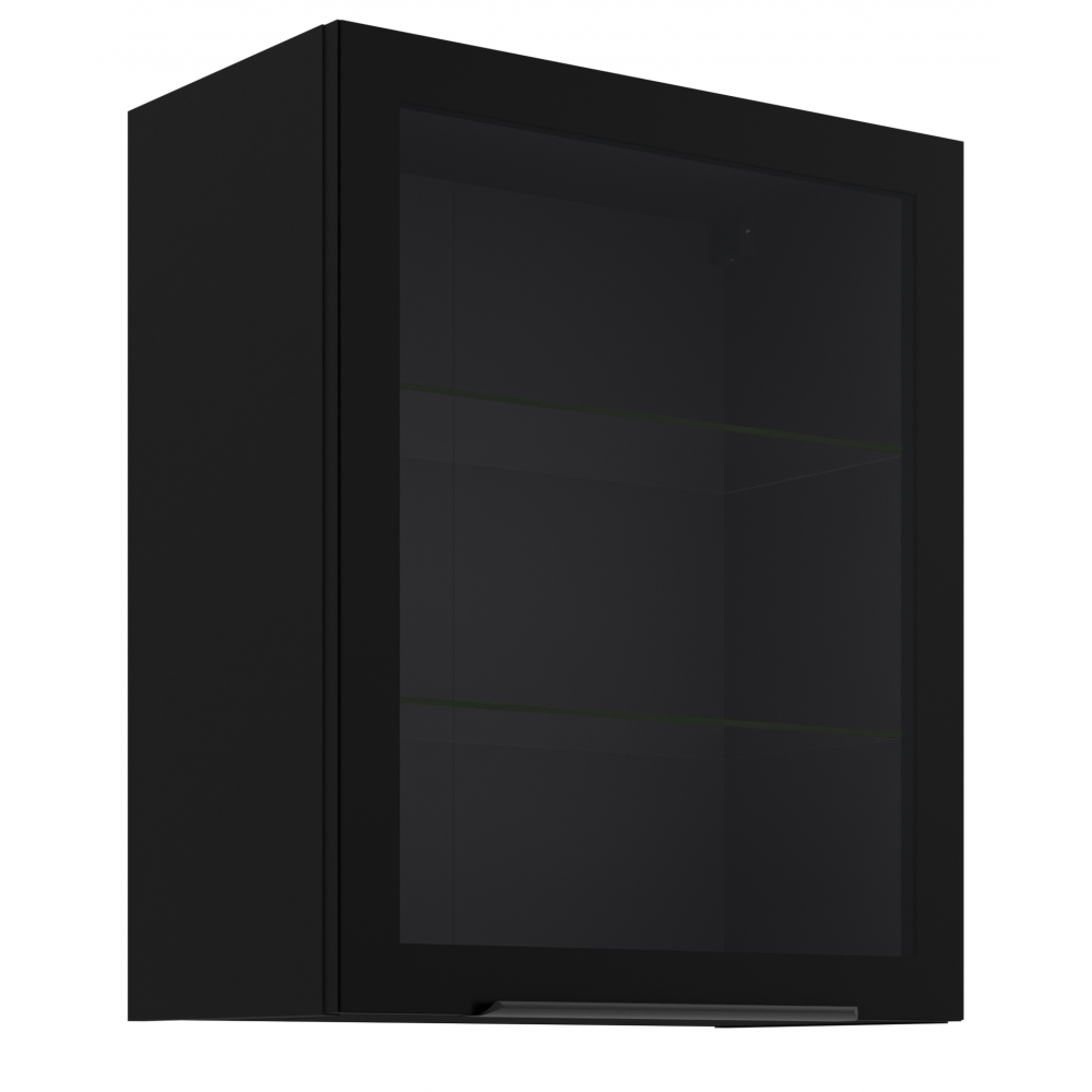 Κρεμαστή βιτρίνα Universal 60 GS 72 1F-Μαύρο 60x31x71.5