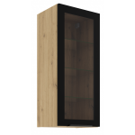 Κρεμαστή βιτρίνα Universal 40 GS 90 1F-Φυσικό – Μαύρο 40x31x90