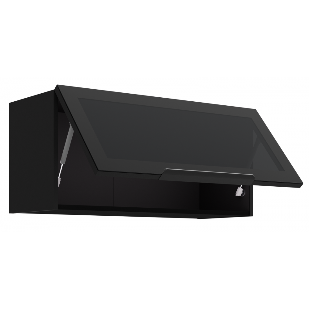 Κρεμαστή βιτρίνα Universal 80 GUS 36 MDF 1F-Μαύρο 80x31x36