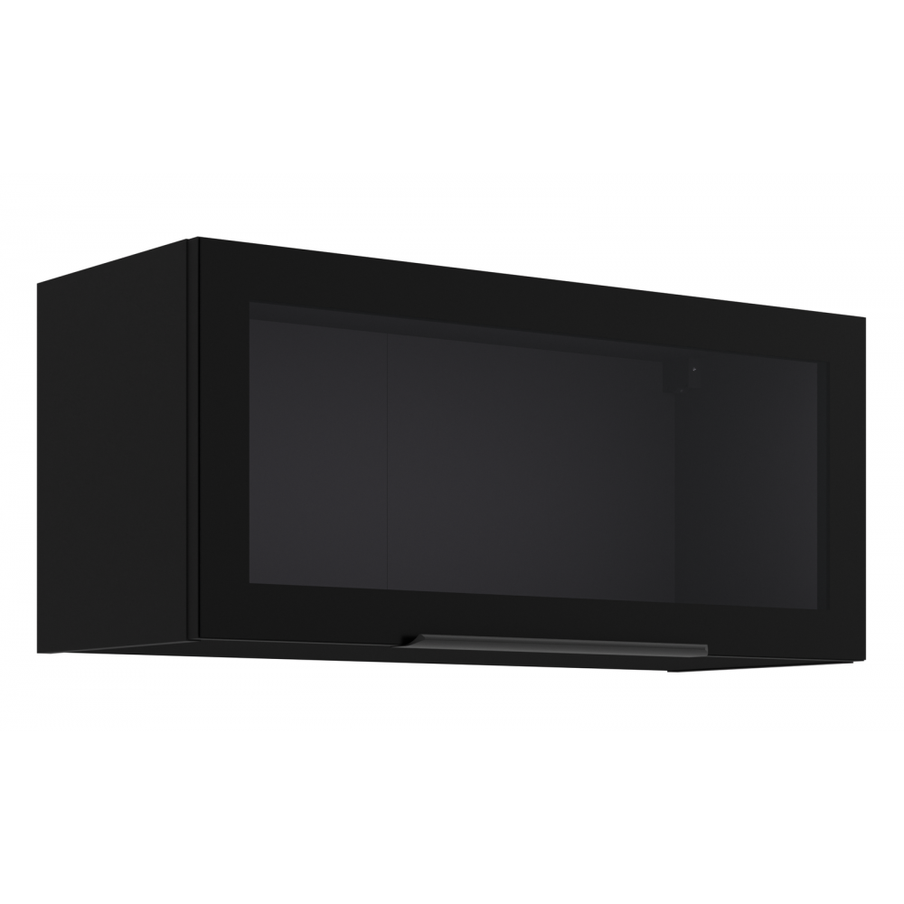 Κρεμαστή βιτρίνα Universal 80 GUS 36 MDF 1F-Μαύρο 80x31x36