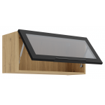 Κρεμαστή βιτρίνα Universal 80 GUS 36 MDF 1F-Φυσικό – Μαύρο 80x31x36