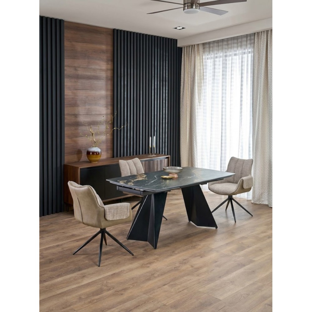 Τραπέζι Armani Επεκτεινόμενο-Μαύρο 90x77