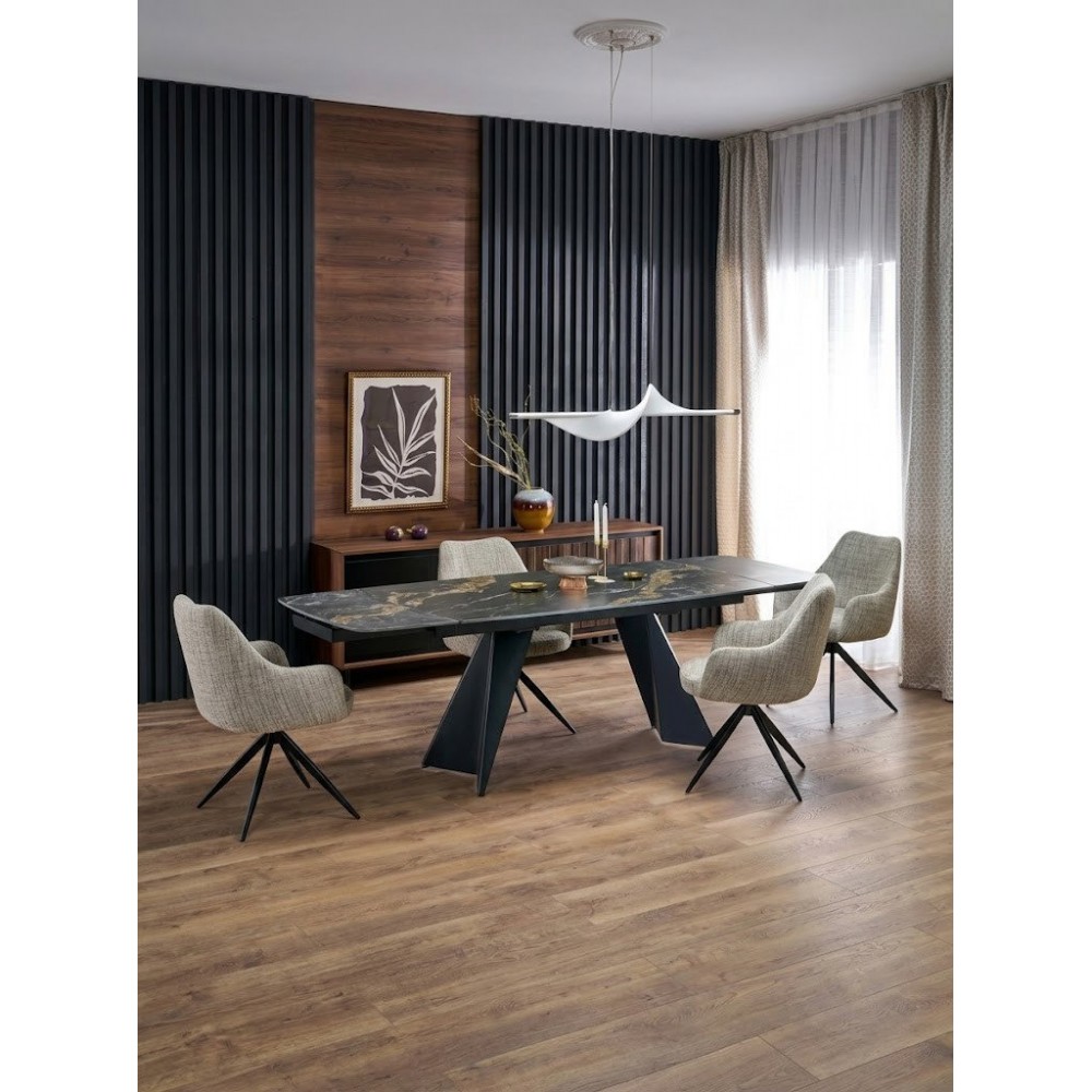 Τραπέζι Armani Επεκτεινόμενο-Μαύρο 90x77