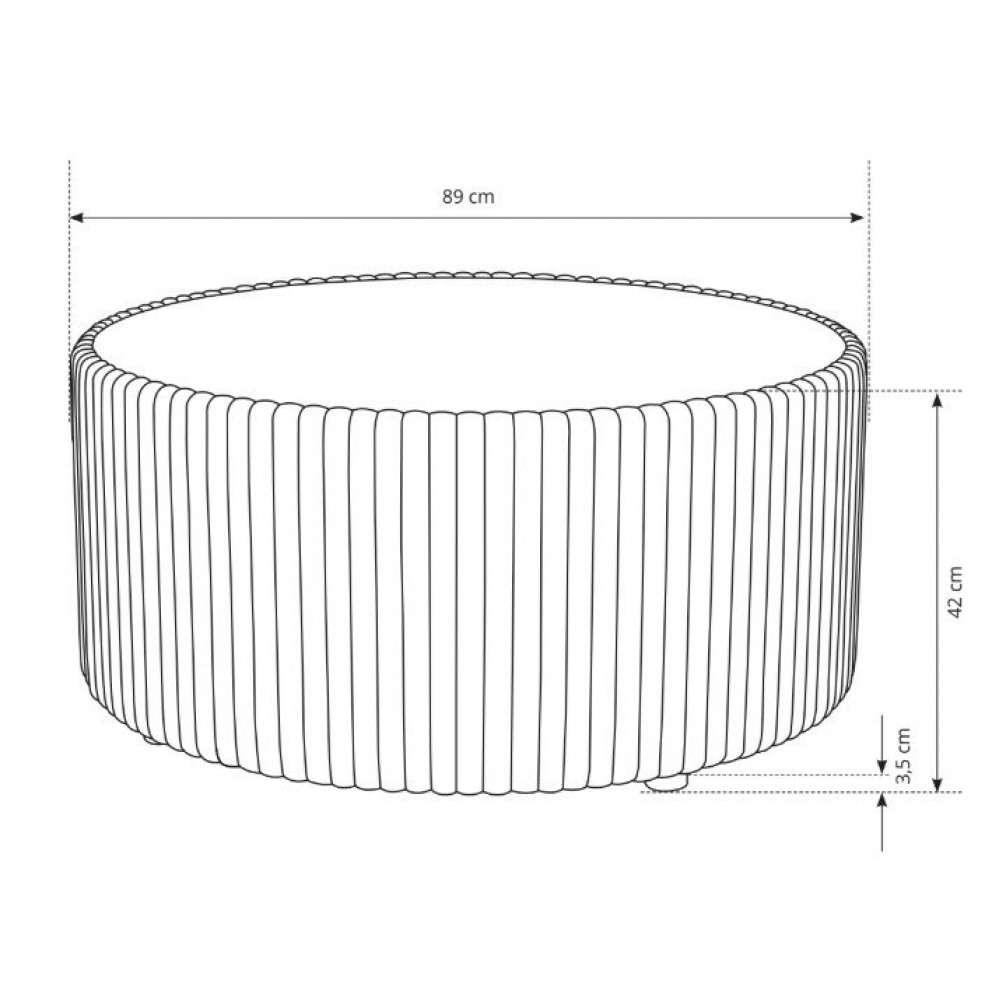 Τραπεζάκι σαλονιού Molano Round-Λευκό 89x89x42
