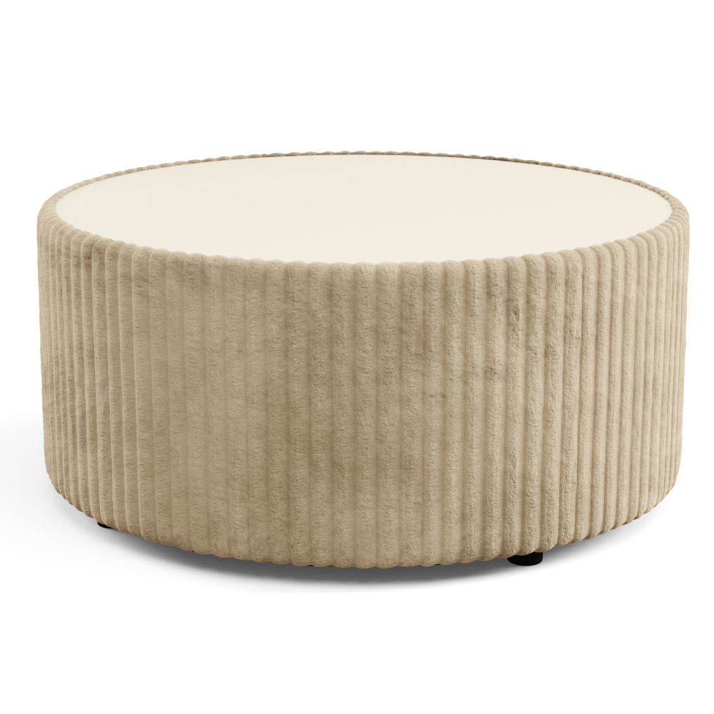 Τραπεζάκι σαλονιού Molano Round-Μπεζ 89x89x42