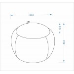 Πουφ Rovian-Μπεζ 50x40