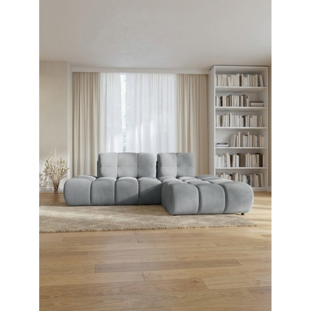 Γωνιακός καναπές Elenor-Γκρι-Δεξιά 292x193x96