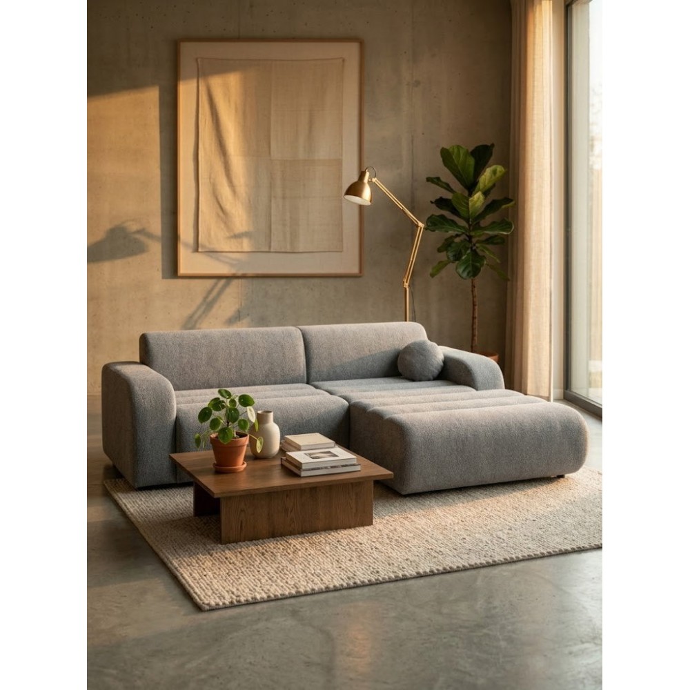 Γωνιακός καναπές Pola-Γκρι-Δεξιά 283x176.5x74