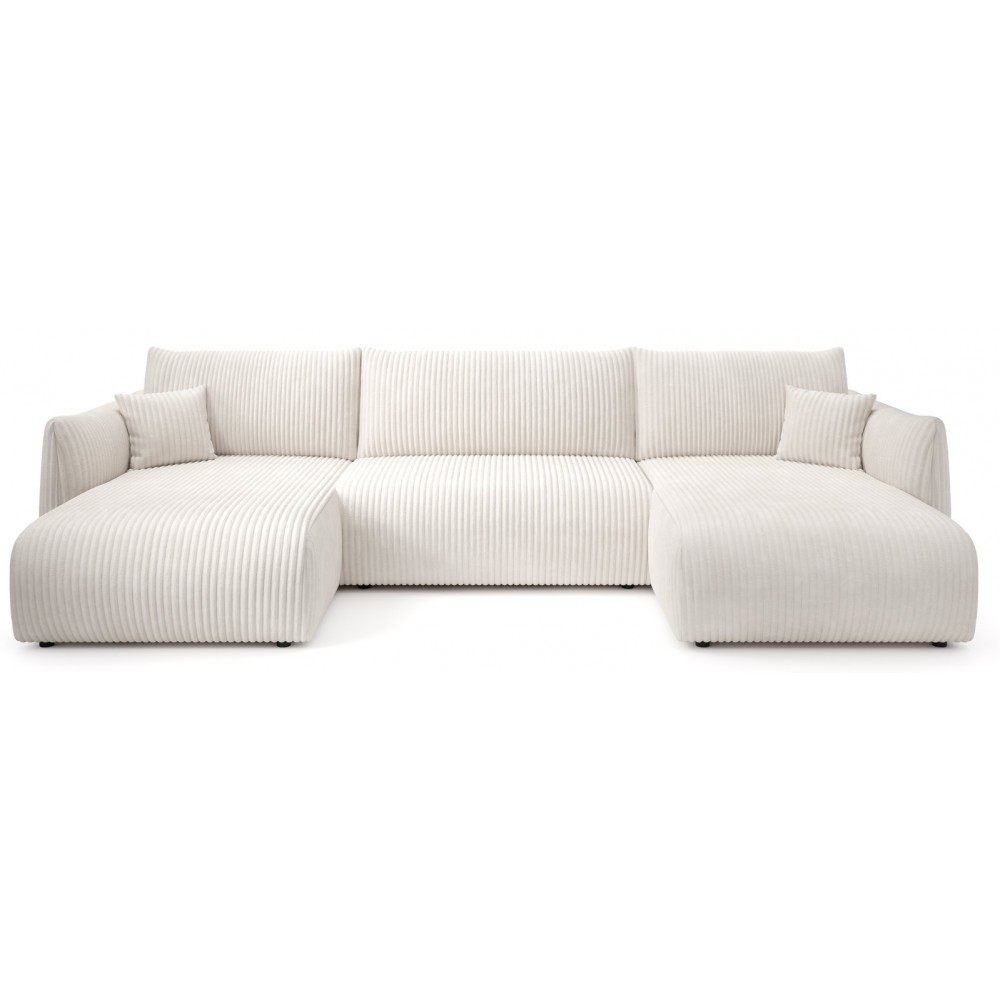 Γωνιακός καναπές Alino U-Λευκό 345x177x88