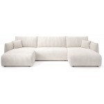 Γωνιακός καναπές Alino U-Λευκό 345x177x88