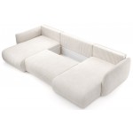 Γωνιακός καναπές Alino U-Λευκό 345x177x88