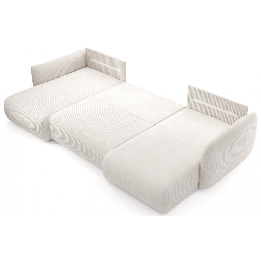 Γωνιακός καναπές Alino U-Λευκό 345x177x88
