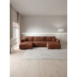 Γωνιακός καναπές Alino U-Καφέ 345x177x88
