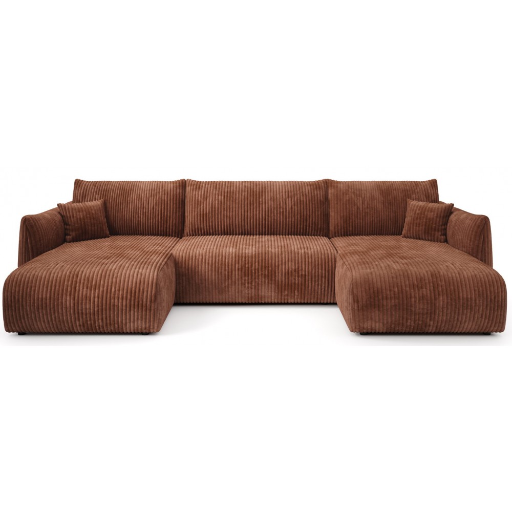 Γωνιακός καναπές Alino U-Καφέ 345x177x88