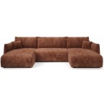 Γωνιακός καναπές Alino U-Καφέ 345x177x88