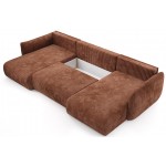 Γωνιακός καναπές Alino U-Καφέ 345x177x88