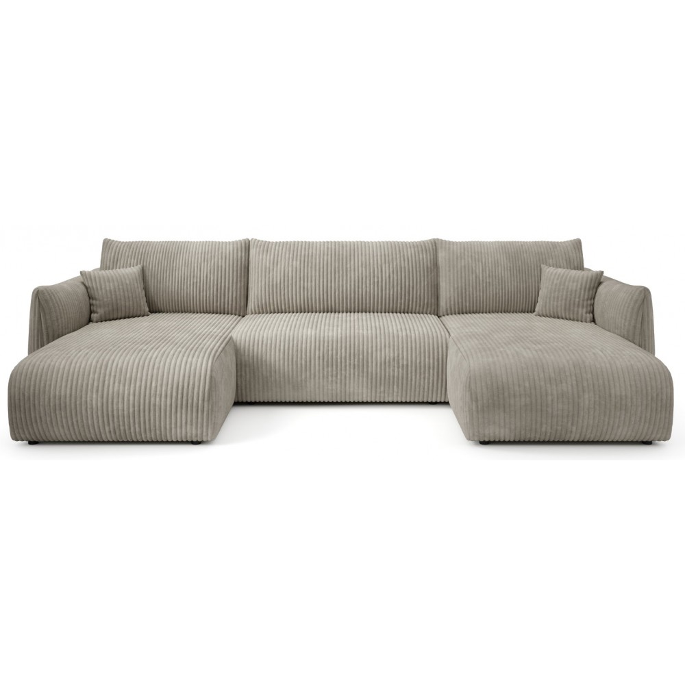 Γωνιακός καναπές Alino U-Γκρι 345x177x88