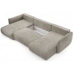 Γωνιακός καναπές Alino U-Γκρι 345x177x88
