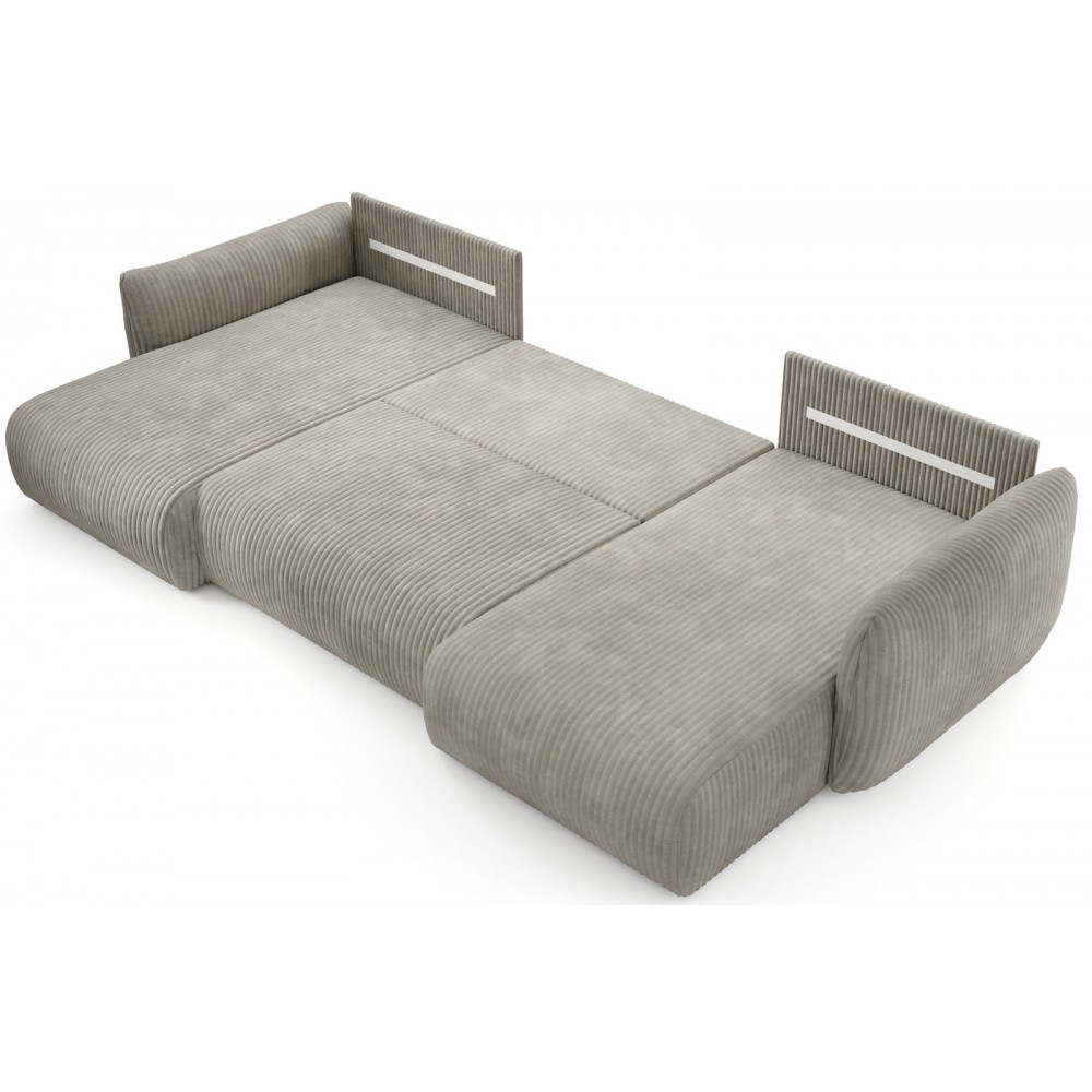 Γωνιακός καναπές Alino U-Γκρι 345x177x88