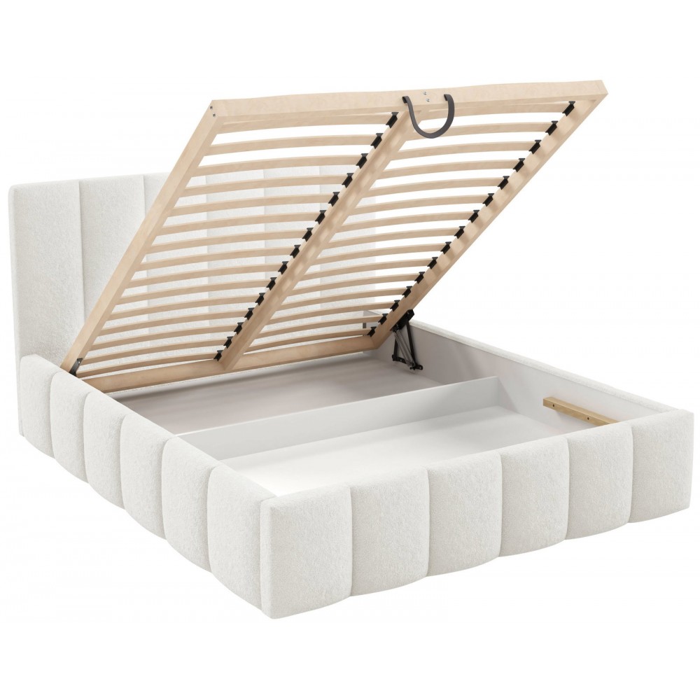 Επενδυμένο Κρεβάτι Lunaro-Γκρι - Καφέ-180 x 200 211x106