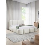 Επενδυμένο Κρεβάτι Bianco-Λευκό-180 x 200 231x97