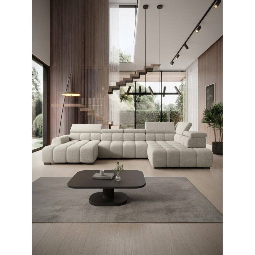 Γωνιακός Καναπές Bason XL-Δεξιά 393x168x77