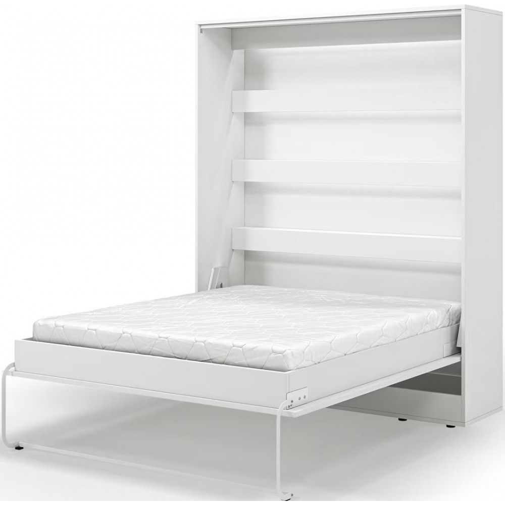 Κρεβάτι Τοίχου Zylo II LED-Λευκό-160 x 200 50x225