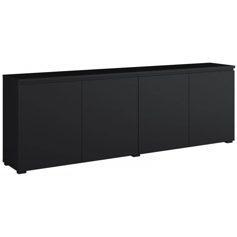 Έπιπλο τηλεόρασης Domus-Μαύρο 200x35x68