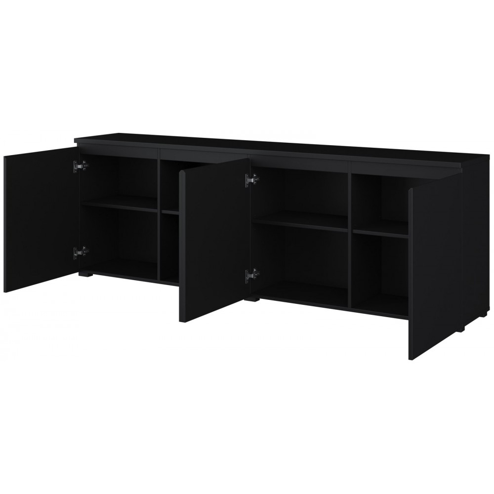 Έπιπλο τηλεόρασης Domus-Μαύρο 200x35x68