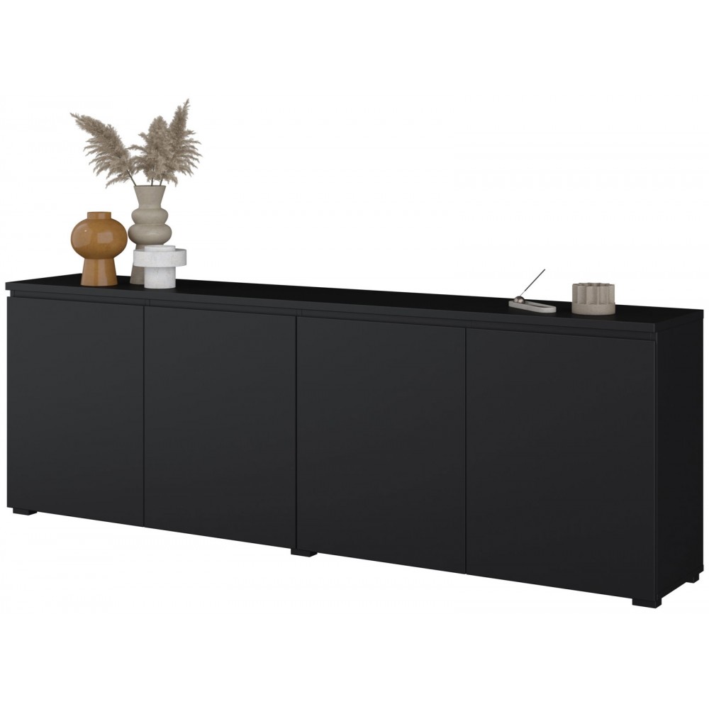 Έπιπλο τηλεόρασης Domus-Μαύρο 200x35x68