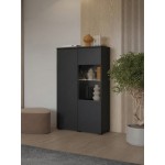 Βιτρίνα Domus-Μαύρο 80x35x140