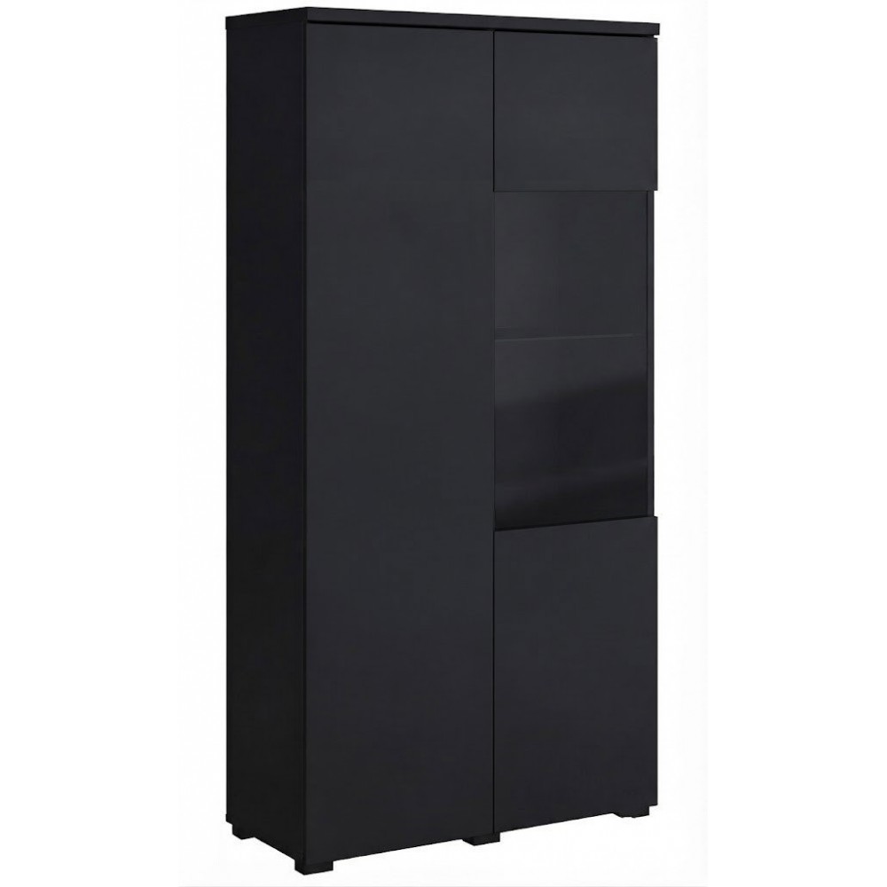 Βιτρίνα Domus-Μαύρο 80x35x140