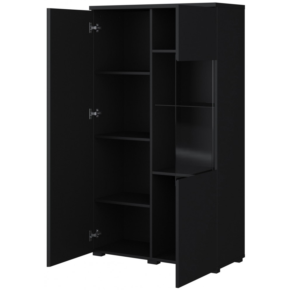 Βιτρίνα Domus-Μαύρο 80x35x140