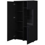 Βιτρίνα Domus-Μαύρο 80x35x140