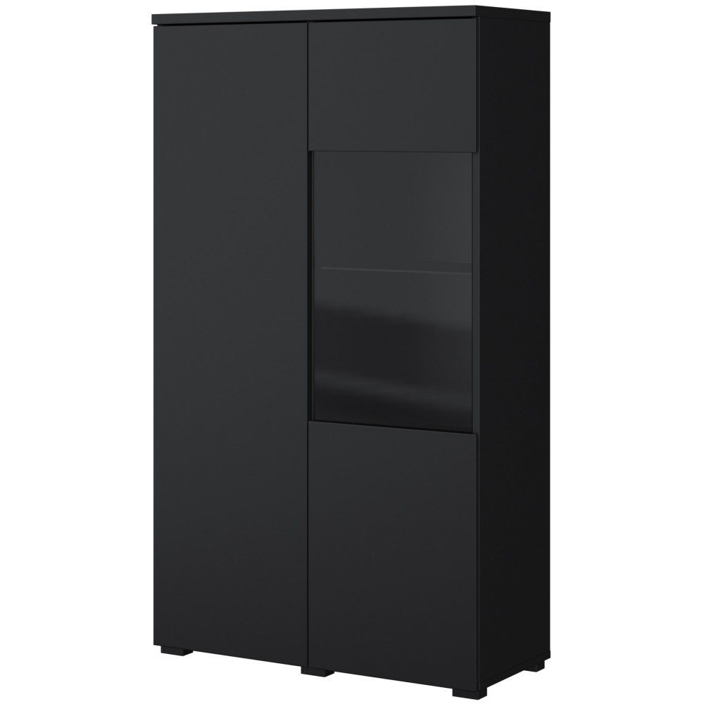 Βιτρίνα Domus-Μαύρο 80x35x140