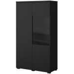 Βιτρίνα Domus-Μαύρο 80x35x140