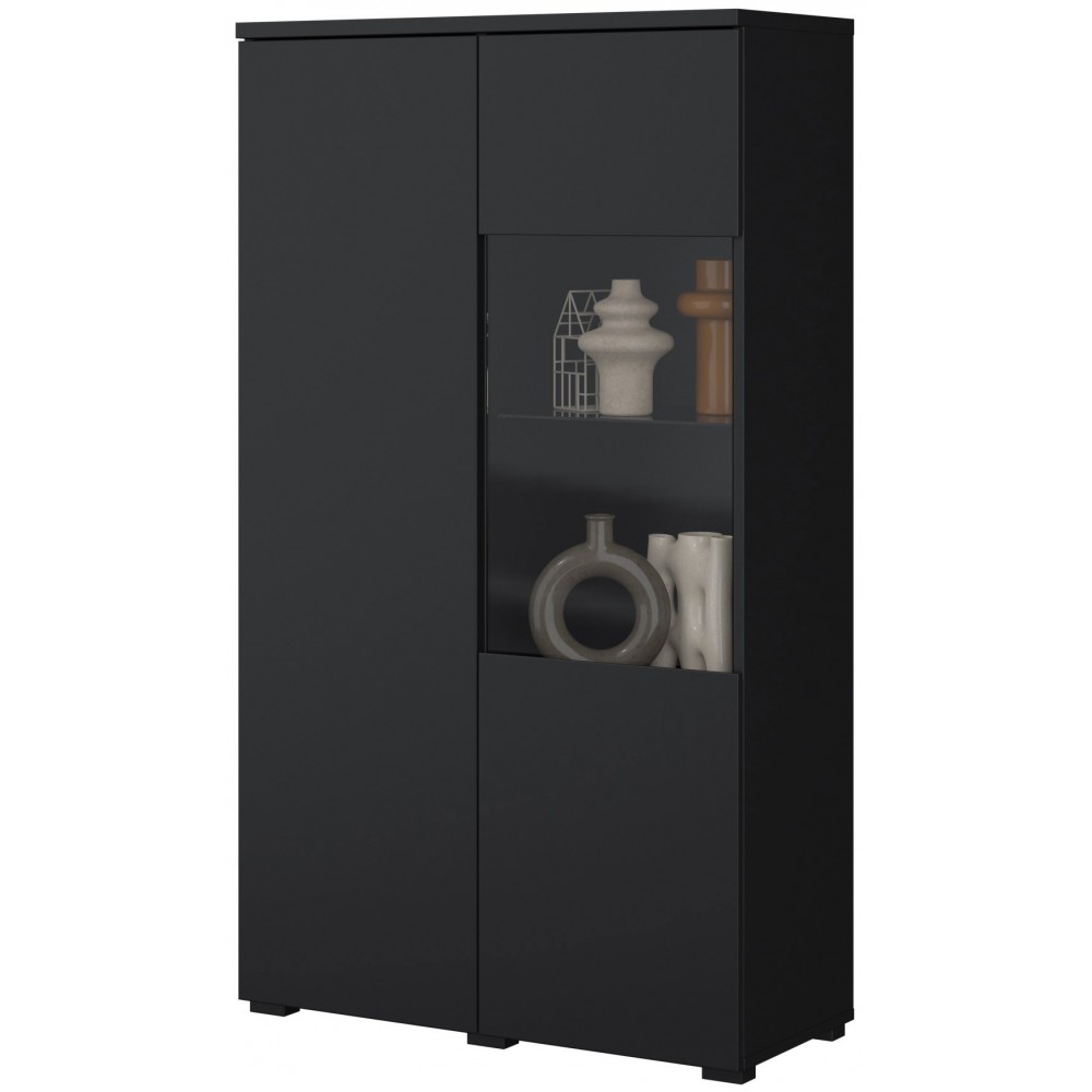 Βιτρίνα Domus-Μαύρο 80x35x140