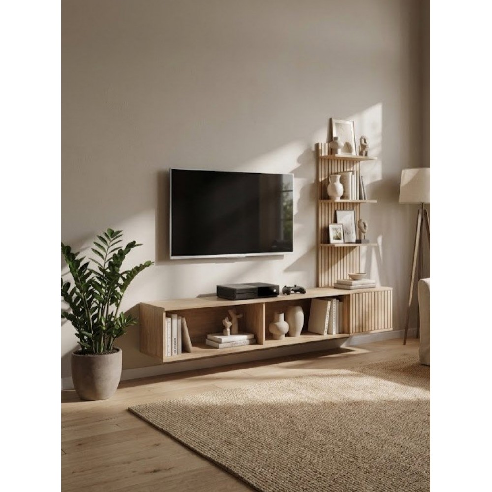 Σύνθετο Σαλονιού Norvex-Φυσικό 180.2x40x130